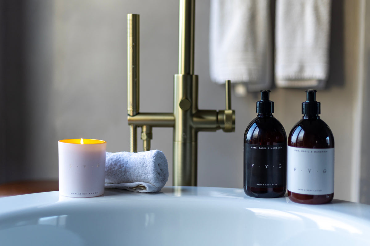 FYG fragranced hand and body wash and lotion products