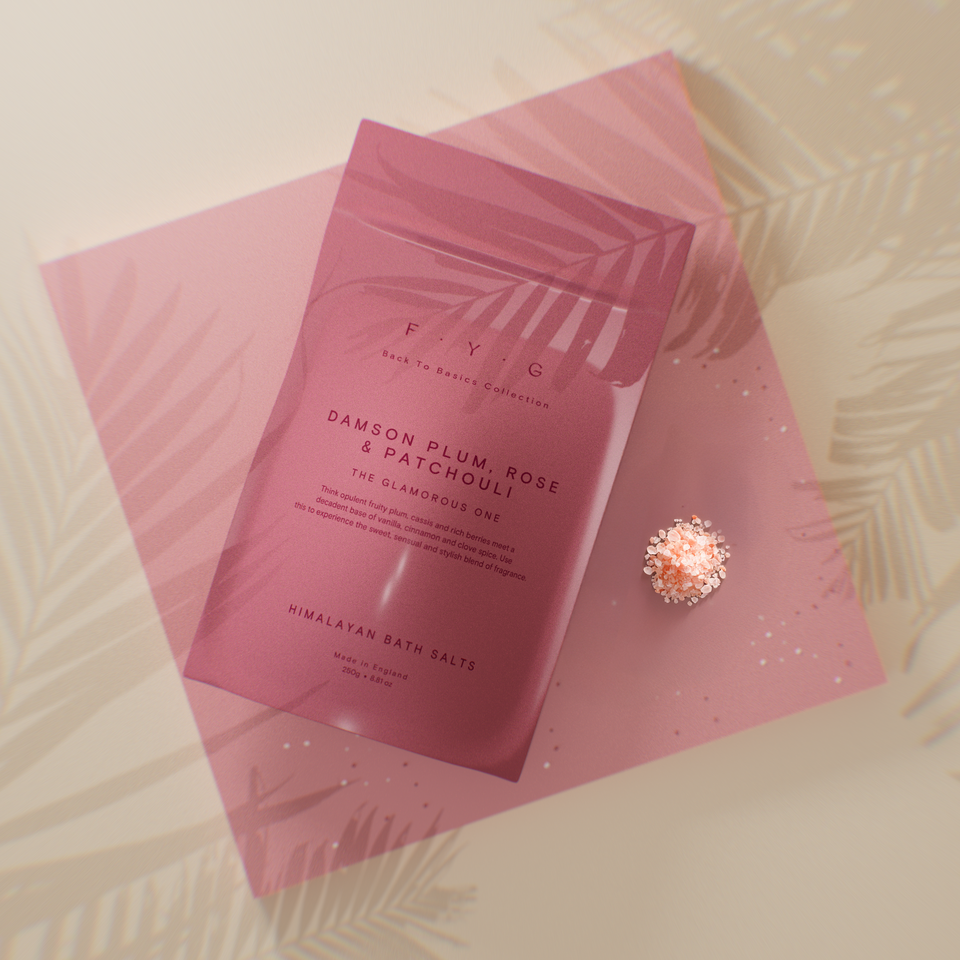 Damson Plum, Rose & Patchouli Himalayan Bath Salts (250g)
