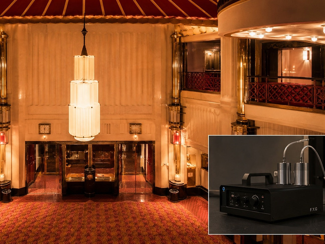 FYG Pro commercial fragrance system serving a large venue