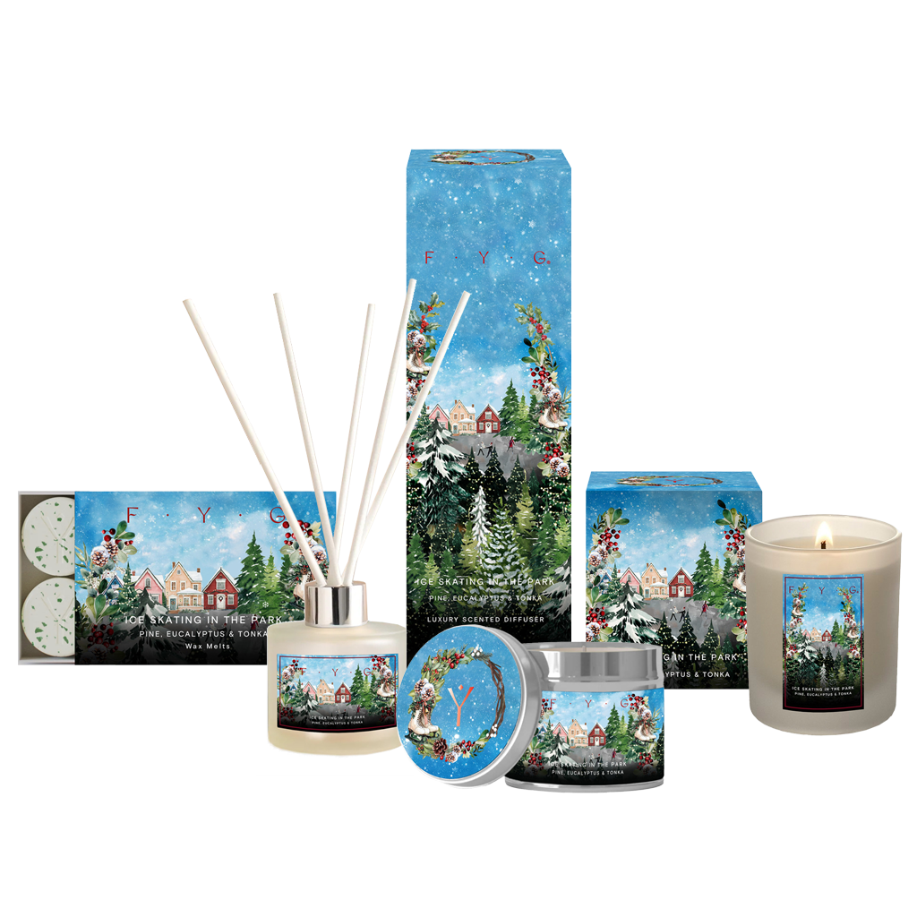 Ice Skating the Park Tin Candle