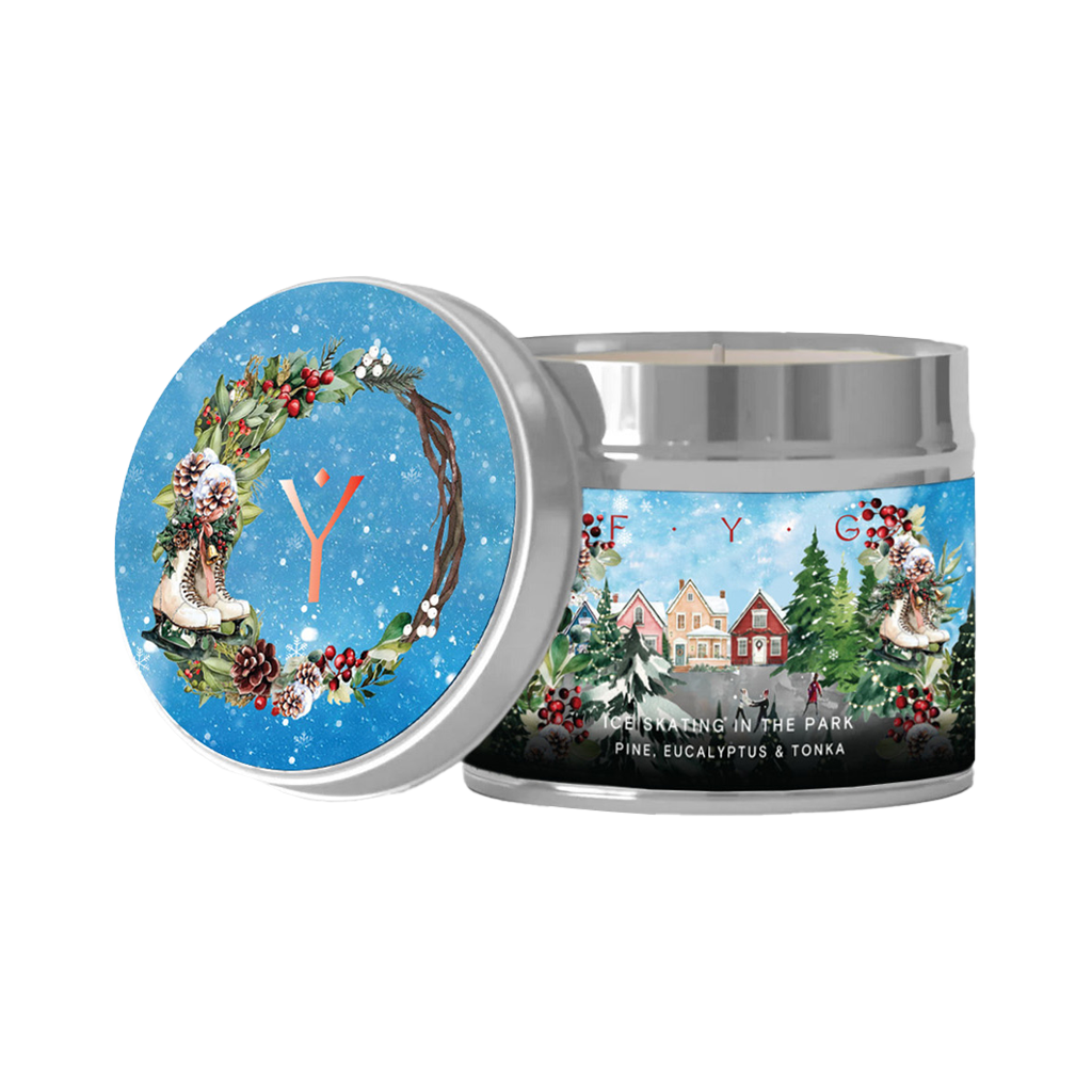 Ice Skating the Park Tin Candle
