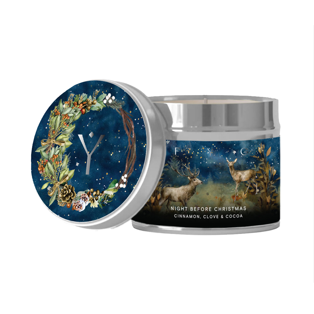 Night Before Christmas Tin Candle