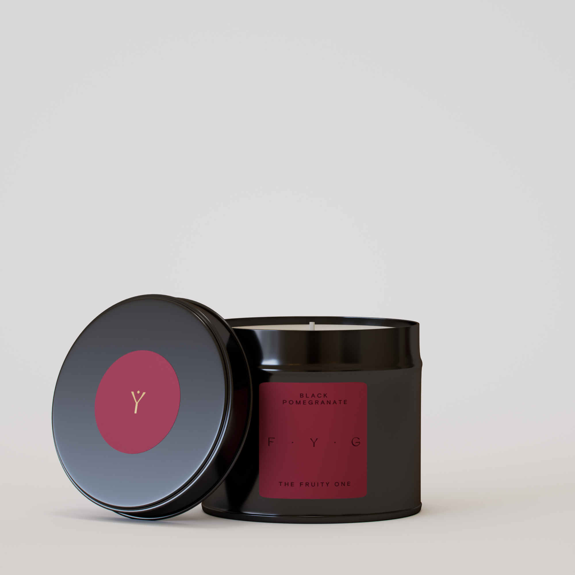 Black Pomegranate Tin Candle