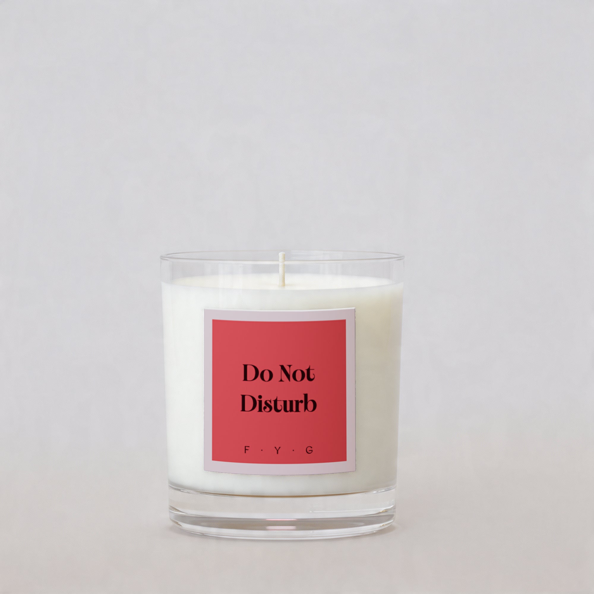 Velvet Ember candle with Do Not Disturb Signature Mark label